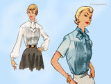 1950s Vintage McCall Sewing Pattern 8782 Stunning Uncut Misses Blouse Sz 36 Bust