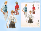 1950s Vintage McCall Sewing Pattern 8782 Stunning Uncut Misses Blouse Sz 36 Bust