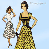 1950s Vintage McCall's Sewing Pattern 8797 Uncut Misses Afternoon Dress Sz 36 B