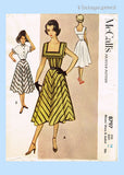 1950s Vintage McCall's Sewing Pattern 8797 Uncut Misses Afternoon Dress Sz 36 B