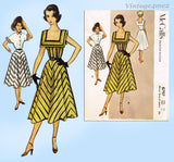 1950s Vintage McCall's Sewing Pattern 8797 Uncut Misses Afternoon Dress Sz 36 B