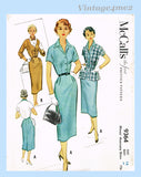 McCall 9364: 1950s Uncut Misses Street Dress Sz 36 B Vintage Sewing Pattern