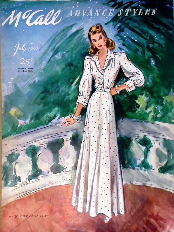 1940s Digital Download McCall July 1941 Advance Styles Magazine Pattern Book Catalog