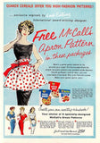 1950s Vintage McCall Sewing Pattern Quaker Oats Party Apron Fits All Luis Estevez