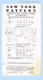 New York 1038: 1950s Uncut Misses Designer Dress Sz 34 B Vintage Sewing Pattern