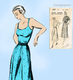 New York 687: 1950s Uncut Misses Sun Dress Sz 32 B Vintage Sewing Pattern