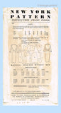 New York 101: 1950s Uncut Designer Misses Dress Sz 34 B Vintage Sewing Pattern