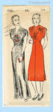 New York 1020: 1930s Stunning Uncut Dress or Gown 40 B Vintage Sewing Pattern