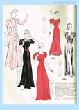 New York 1020: 1930s Stunning Uncut Dress or Gown 40 B Vintage Sewing Pattern