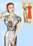 New York 1020: 1930s Stunning Uncut Dress or Gown 40 B Vintage Sewing Pattern