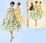 Simplicity 1119: 1950s Uncut Misses Sleeveless Party Dress 30 B Vintage Sewing Pattern