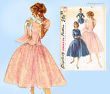 1950s Vintage Simplicity Sewing Pattern 1373 Uncut Misses Cocktail Dress Sz 31 B