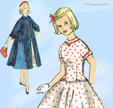 1950s Vintage Simplicity Sewing Pattern 1478 Little Girls Dress & Coat Sz 8