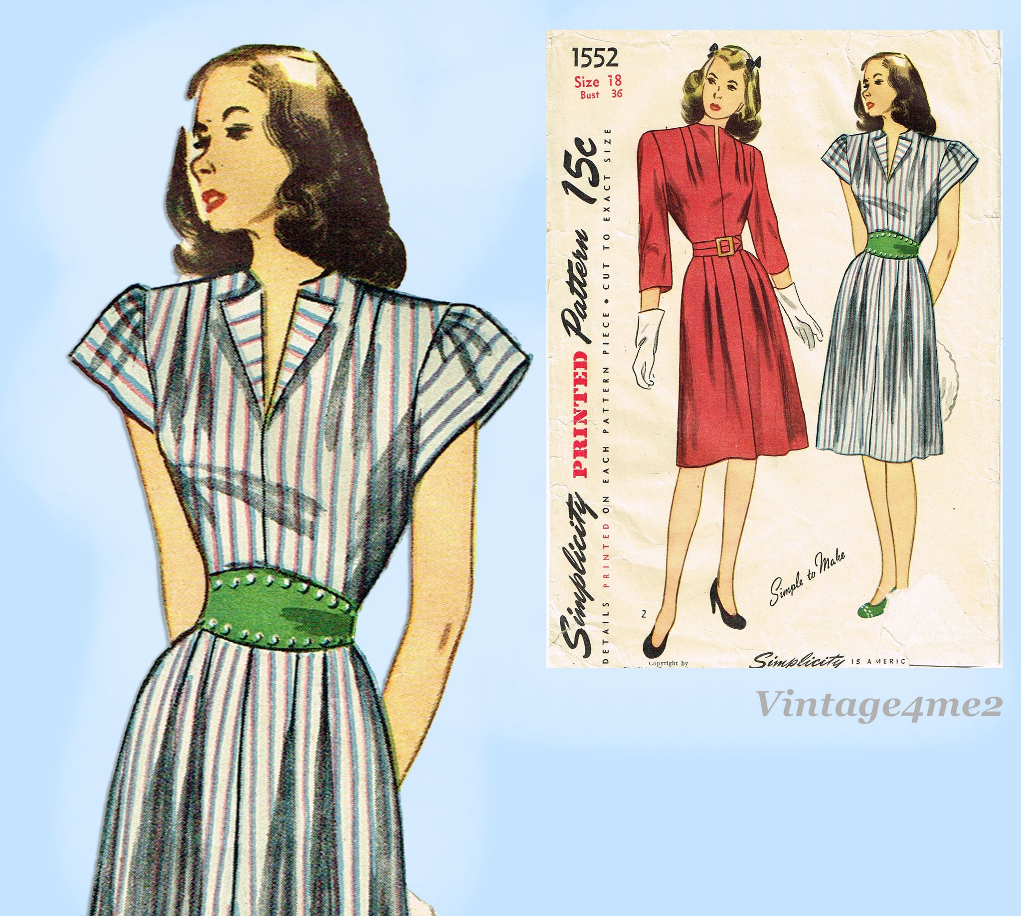 Betty Dress - sizes 18 - 30 - Sew Vintagely