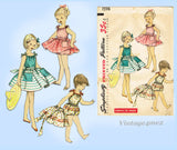 Simplicity 1598: 1950s Toddler Girls Beach Romper Size 2 Vintage Sewing Pattern