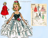 1950s Vintage Simplicity Sewing Pattern 2293 21" High Heel Revlon Doll Clothes