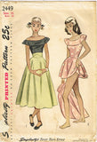 1940s Vintage Simplicity Sewing Pattern 2449 B each Romper w Skirt Sz 34 Bust