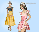 1940s Vintage Simplicity Sewing Pattern 2449 B each Romper w Skirt Sz 34 Bust