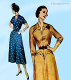 1940s Vintage Simplicity Sewing Pattern 3132 Stunning Misses Street Dress Sz 39 B