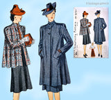 Simplicity 3181: 1930s Uncut Misses Swagger Suit Sz 38 B Vintage Sewing Pattern