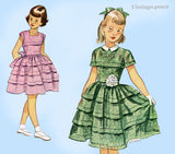 1950s Vintage Simplicity Sewing Pattern 3184 Sweet Little Girls Party Dress