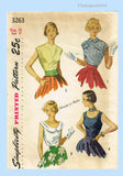 Simplicity 3263: 1950s Misses Simply Elegant Blouse Vintage Sewing Pattern