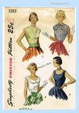 Simplicity 3263: 1950s Misses Simply Elegant Blouse Vintage Sewing Pattern