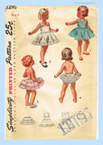 1950s Vintage Simplicity Sewing Pattern 3296 Baby Girls Slip & Undies Set