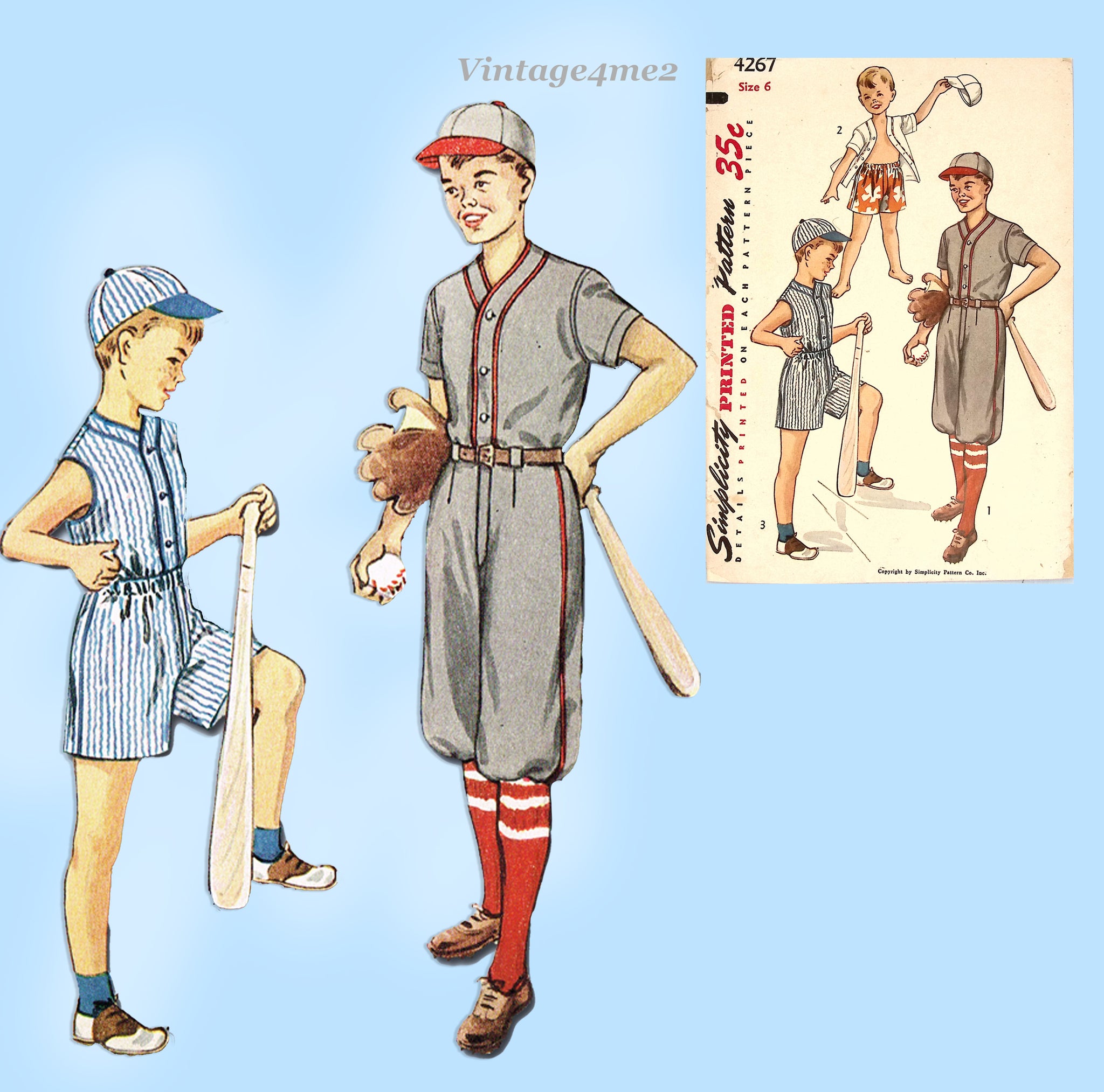  Vintage Baseball Costume for Kids Child Baseball