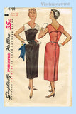 Simplicity 4701: 1950s Uncut Misses Slender Sun Dress 30 B Vintage Sewing Pattern