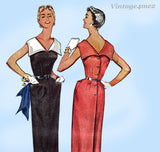 Simplicity 4701: 1950s Uncut Misses Slender Sun Dress 30 B Vintage Sewing Pattern