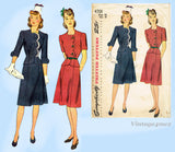 1940s Vintage Simplicity Sewing Pattern 4701 Uncut Misses WWII Suit Sz 34 B