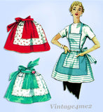 1950s Vintage Simplicity Sewing Pattern 4857 Easy Misses Feedsack Apron Fits All