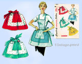 1950s Vintage Simplicity Sewing Pattern 4857 Easy Misses Feedsack Apron Fits All