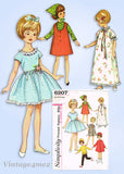 1960s Vintage Simplicity Sewing Pattern 6207 8 Inch Penny Brite Doll Clothes Set