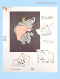 1940s Vintage Simplicity Transfer Pattern 7132 Disney Uncut Dumbo Kid Bedspread