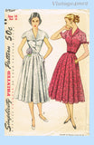 1950s Vintage Simplicity Sewing Pattern 8407 Uncut Misses Party Dress Sz 36 Bust