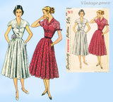 1950s Vintage Simplicity Sewing Pattern 8407 Uncut Misses Party Dress Sz 36 Bust