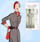 1950s Vintage Mail Order Sewing Pattern 15 "Star" Anne Baxter Misses Dress 32 B