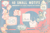 1940s Superior 124 Nursery Motifs Uncut Embroidery Transfer 40 Darlin Designs