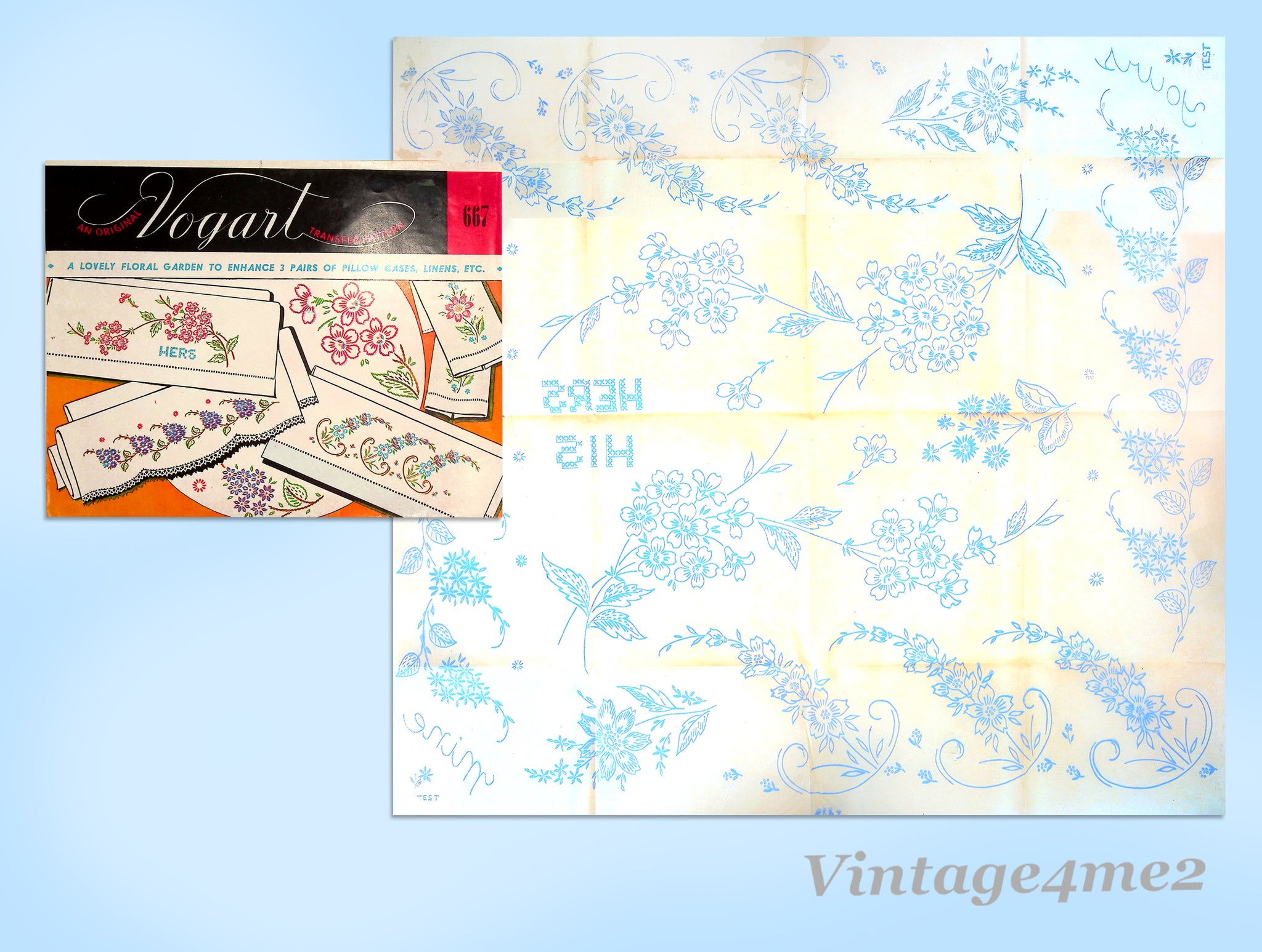 1950s Vintage Vogart Embroidery Transfer 240 Perky Pups Pillowcases –  Vintage4me2
