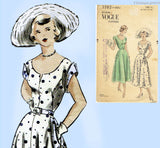 Vogue 3282: 1940s Stunning Misses Cocktail Dress Sz 31.5 B Vintage Sewing Pattern