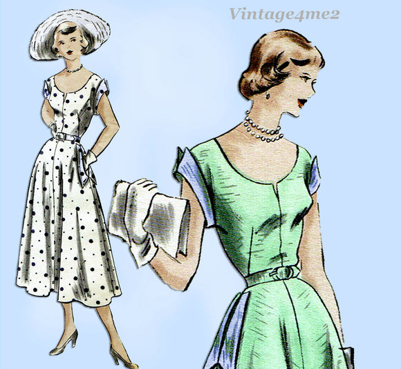 Vogue 3282: 1940s Stunning Misses Cocktail Dress Sz 31.5 B Vintage Sewing Pattern