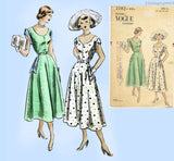 Vogue 3282: 1940s Stunning Misses Cocktail Dress Sz 31.5 B Vintage Sewing Pattern