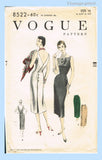 1950s Vintage Vogue Sewing Pattern 8522 Easy Back Wrap Cocktail Sz 32 UNCUT