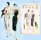 1950s Vintage Vogue Sewing Pattern 8522 Easy Back Wrap Cocktail Sz 32 UNCUT