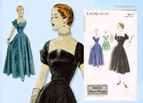 Vogue Special Design S-4135: 1950s Uncut Evening Gown 30B Vintage Sewing Pattern