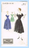 Vogue Special Design S-4135: 1950s Uncut Evening Gown 30B Vintage Sewing Pattern