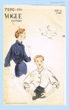 Vogue 7590: 1950s Stunning Misses Batwing Jacket Sz 34 B Vintage Sewing Pattern