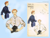 Vogue 7590: 1950s Stunning Misses Batwing Jacket Sz 34 B Vintage Sewing Pattern